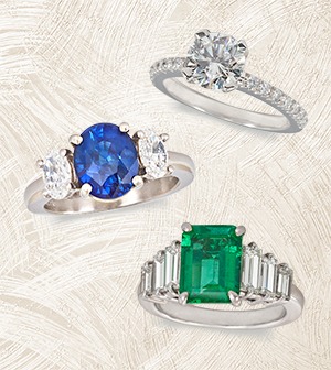 Three diamond rings