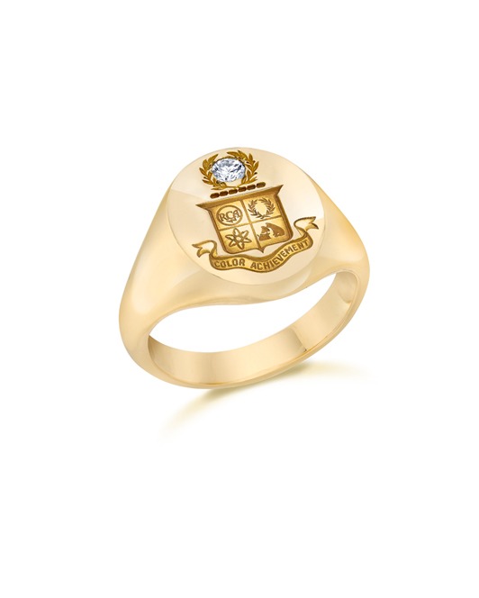 Ring signet gold diam